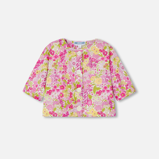 Cardigan aus Liberty-Stoff für Baby Mädchen