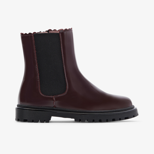 Mädchen-Chelsea-Boots aus Glattleder 